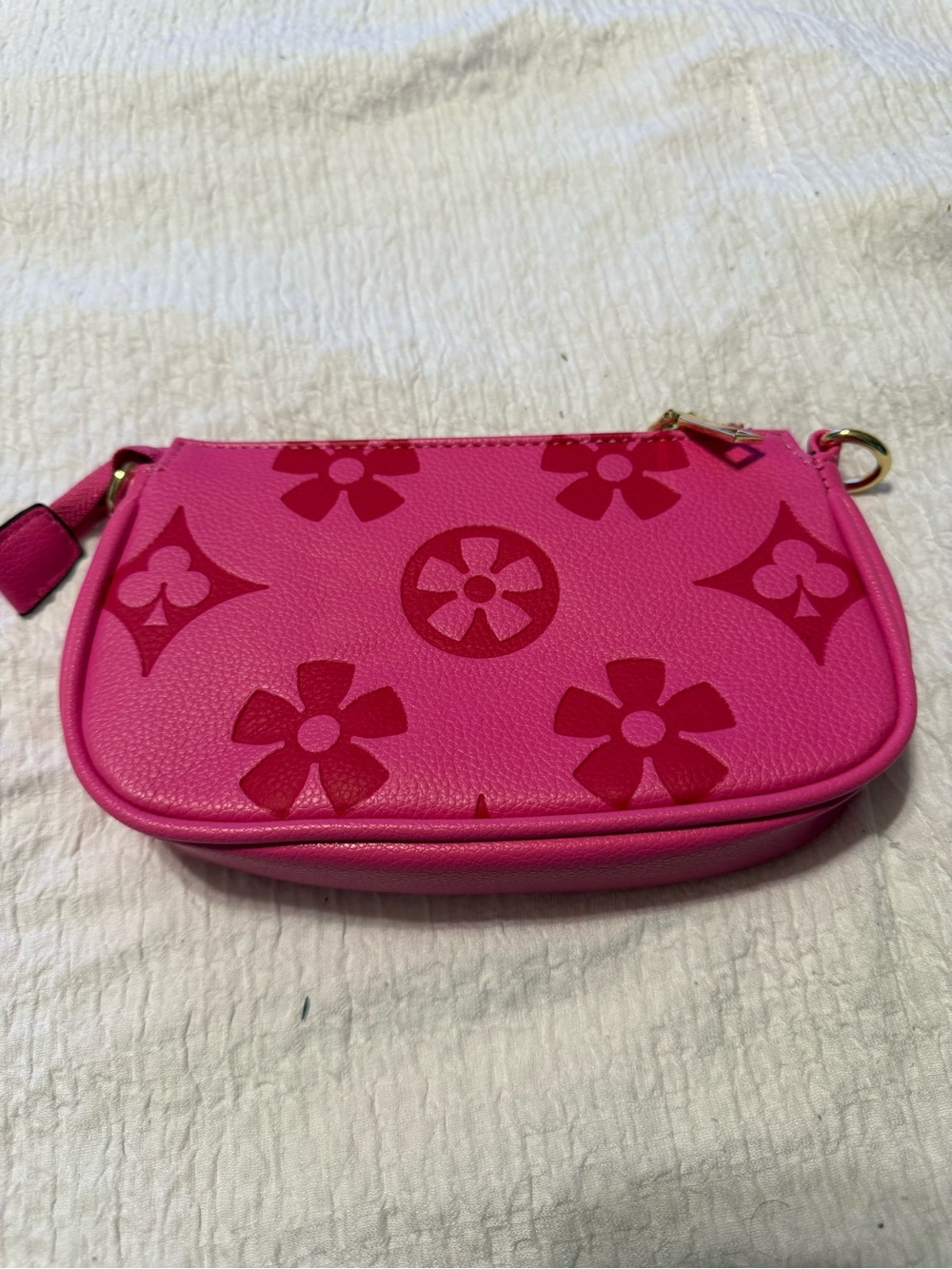 Source Unknown Hot Pink Flower-Print Shoulder Pouch